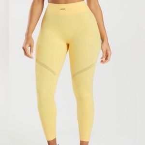 Gymshark X Whitney Simmons yellow mesh
leggings